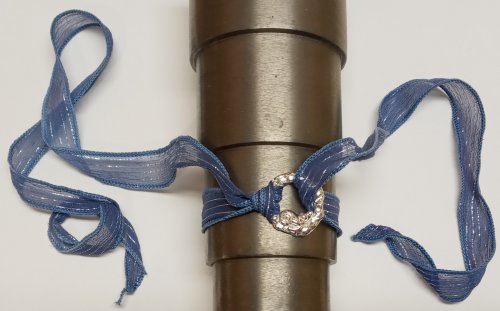 Judy Larson's Ribbon Wrapped Bracelet tips - , Wire Jewelry Design, Design, ribbon wtapped